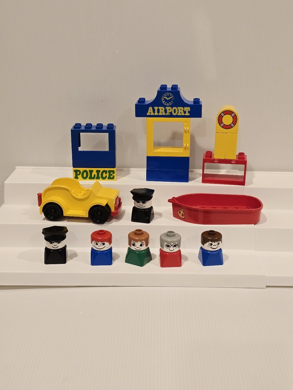 Vintage Lego Duplo Police Mixed Block Set